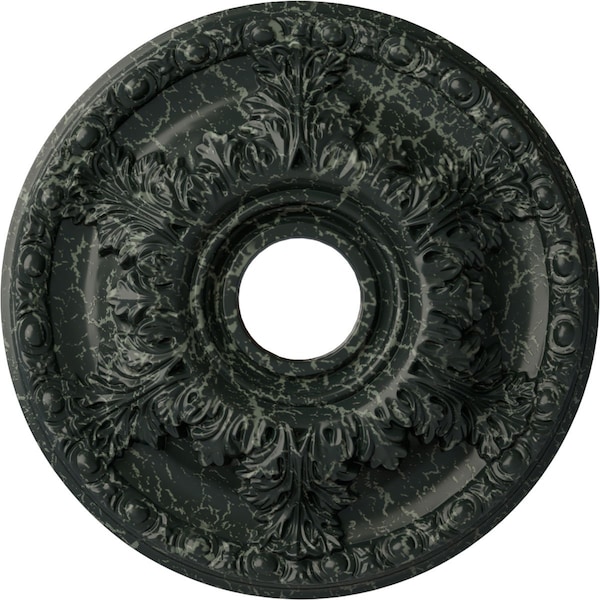 Ekena Millwork Granada Medallion (Canopies up to 6 5/8"), 18"OD x 3 1/2"ID x 2 1/2"P, Painted Turtle Crackle CM18GAPTC - main